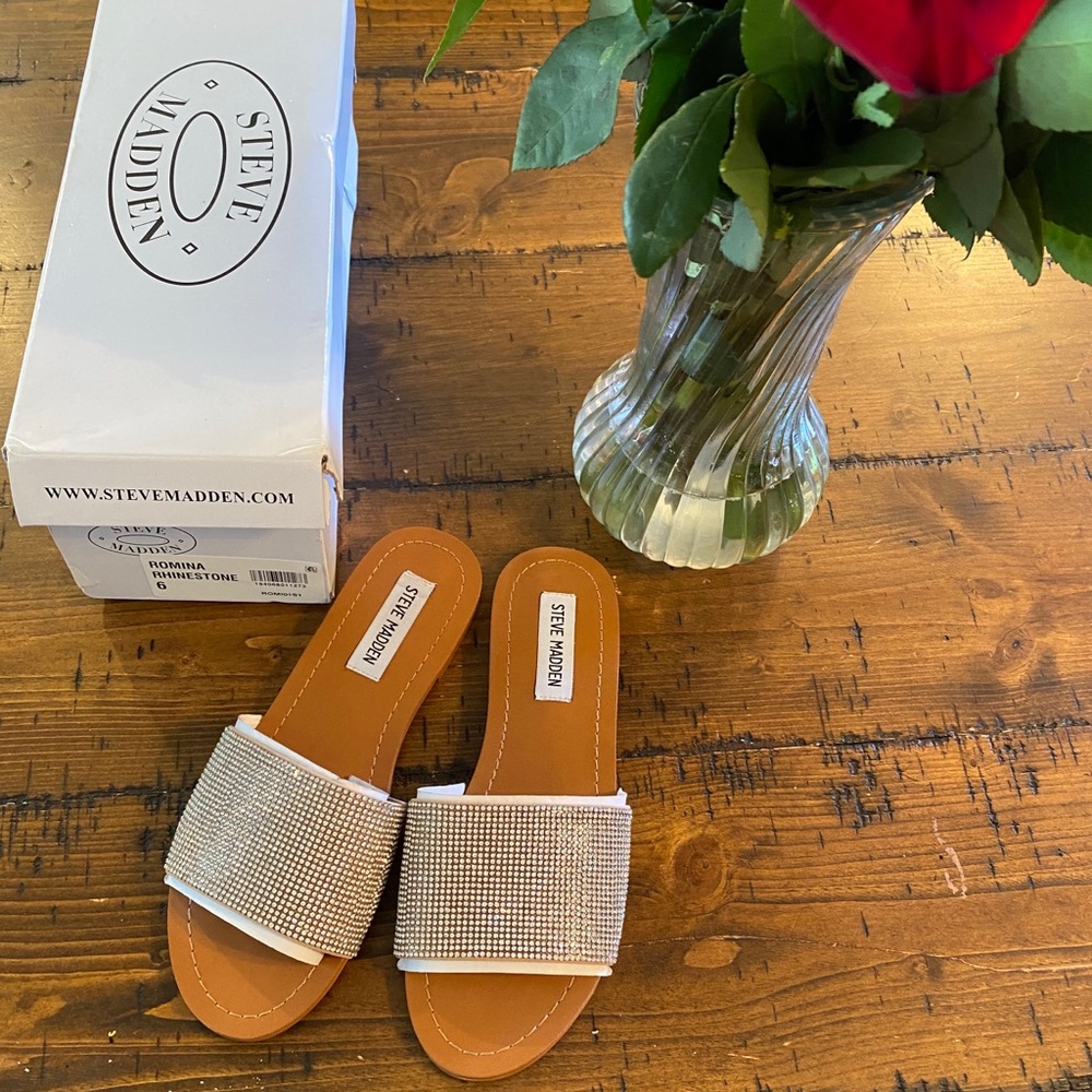 Steve Madden Romina Rhinestone Slides